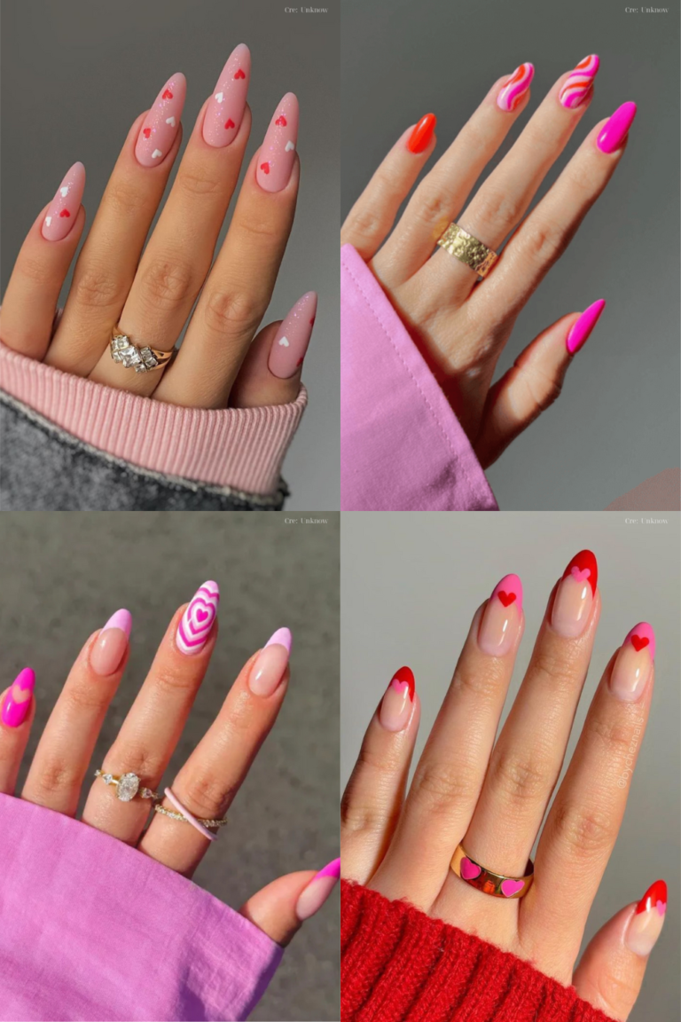 25+ Classy Pink Valentine’s Day Nails We’re Obsessing Over