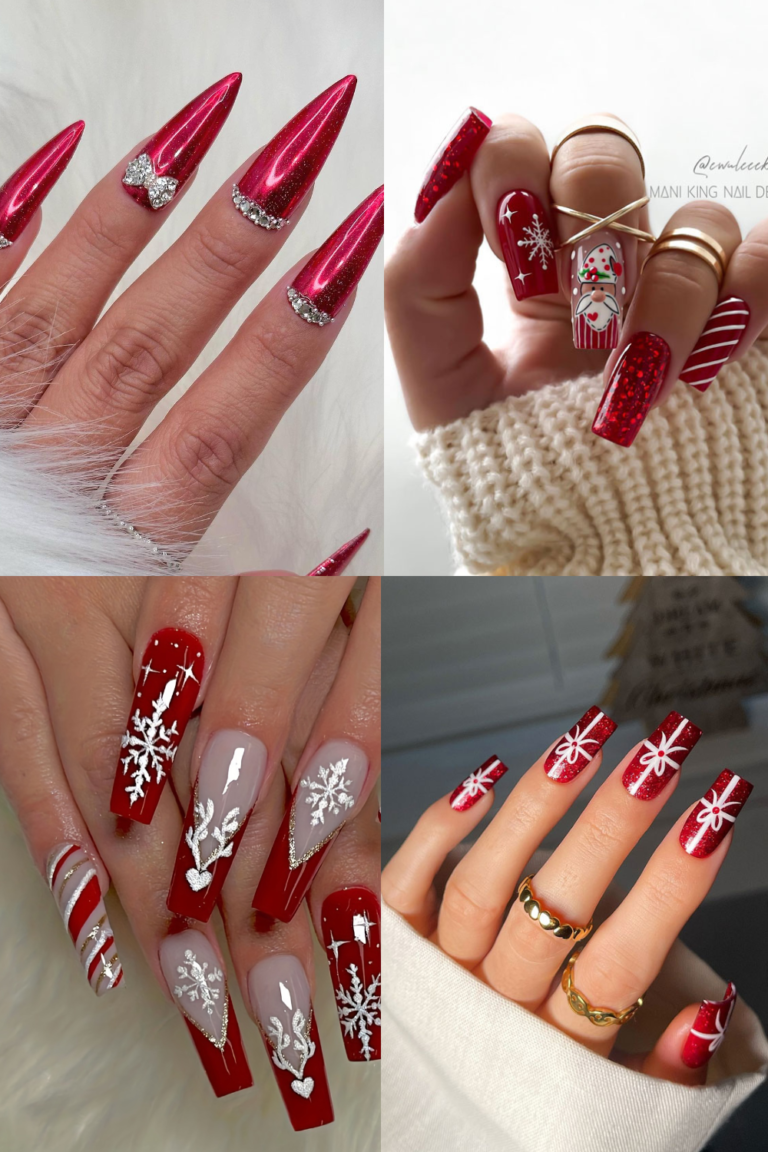 25 Festive Red Christmas Nails To Rock This Season