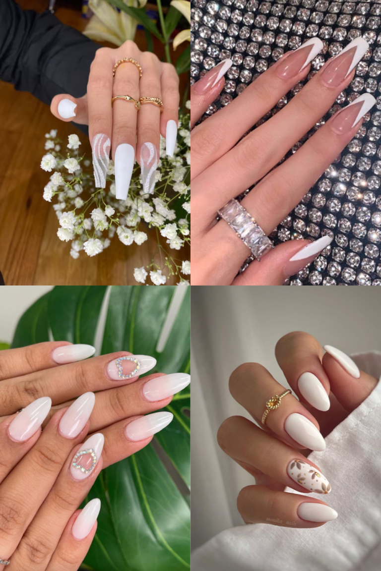 20+ Pure White Nails for Your Love Day