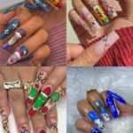 25+ Adorable Cartoon Christmas Nail Designs